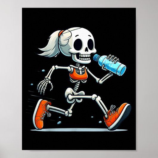 Running Skeleton Halloween Costume Soky Runners Lo Poster (Vorne)