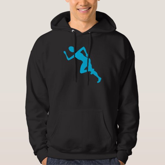 Running - Sky Blue Hoodie (Vorderseite)