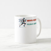 Running Smooth Strides Clear Mind A Runners Kaffeetasse (VorderseiteRechts)