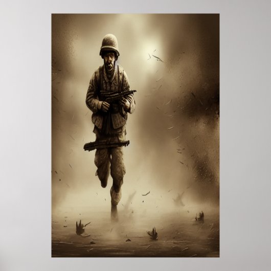 Running-Solid | AI Art Poster (Vorne)