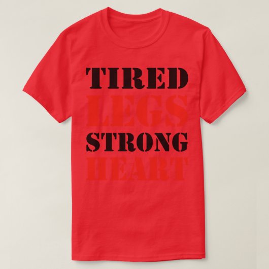 Running Spirit Hoodie Tired Legs Strong Heart Moti T-Shirt (Design vorne)
