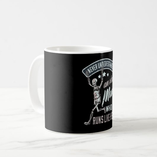 Running Sport Funny Runner Old Man Geschenk Kaffeetasse (Vorderseite Links)