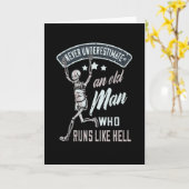 Running Sport Funny Runner Old Man Geschenk Karte (Gelbe Blume)