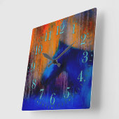 Running Stallion & Fantasy Horse Lover Moderne Kun Quadratische Wanduhr (Winkel)