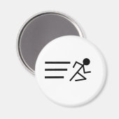 Running Stickman Magnet (Vorderseite/Rückseite)