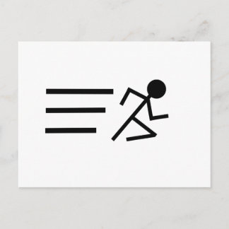 Running Stickman Postkarte
