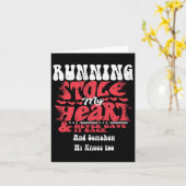 Running Stole My Heart ~ Funny Valentinstag Karte (Gelbe Blume)