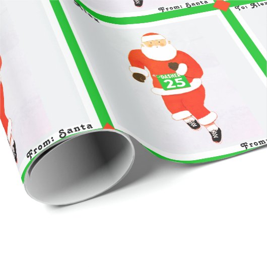 Running Track and Field Gift Wrapping Paper Geschenkpapier (Rolleneckpunkt)