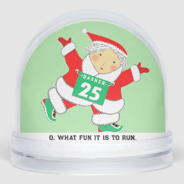 Running Track and Field Holiday Gift Schneekugeln