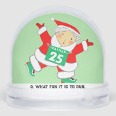 Running Track and Field Holiday Gift Schneekugeln (Rückseite)
