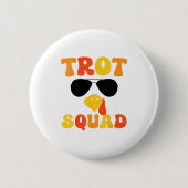 Running Turkey Sungles Trot Squad Thanksgiving  Button (Vorderseite)