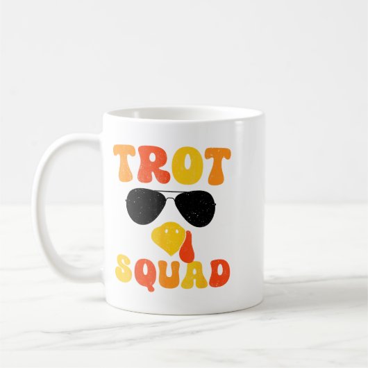 Running Turkey Sungles Trot Squad Thanksgiving  Kaffeetasse (Links)