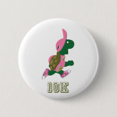 Running Turtle 10K - Rosa Button (Vorderseite)