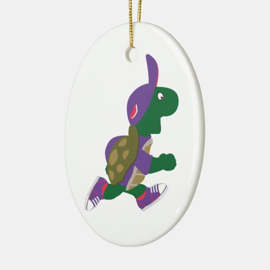 Running Turtle Keramikornament (Links)