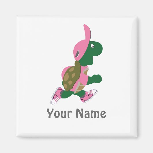 Running Turtle Personalize Magnet (Vorne)