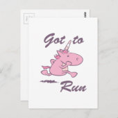 Running Unicorn Postkarte (Vorne/Hinten)