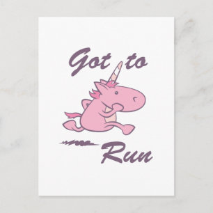 Running Unicorn Postkarte