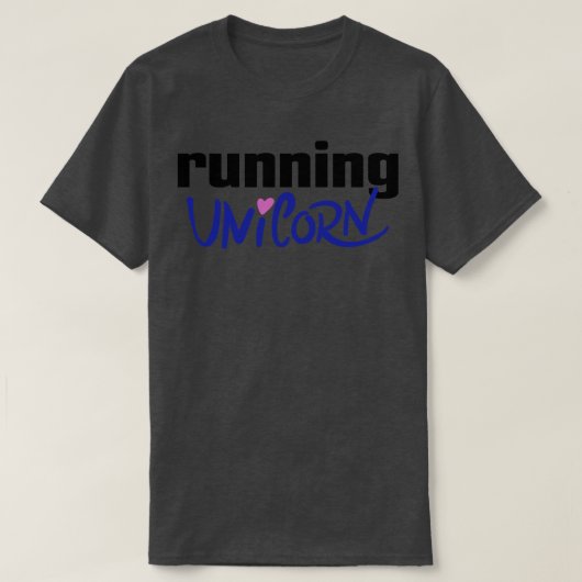 Running Unicorn T-Shirt (Design vorne)