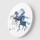 Running Unicorns clock Große Wanduhr (Winkel)
