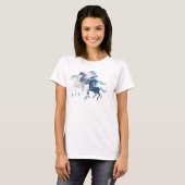 Running Unicorns, elegant oben T-Shirt (Vorne ganz)