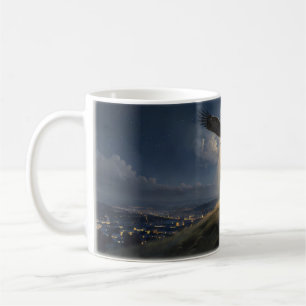 Running Up That Hill Eagle City Night Poster Kaffeetasse