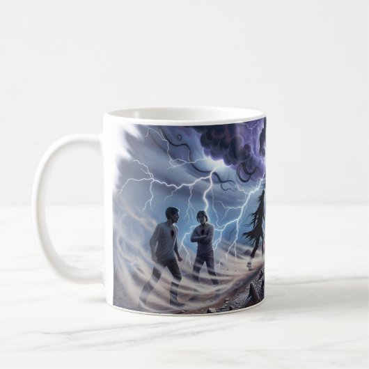 Running Up That Hill — Sturm und Blitzschlag M Kaffeetasse (Links)