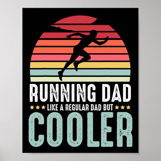Running Vater Funny Marathon Runner Vatertag Dis Poster (Vorne)