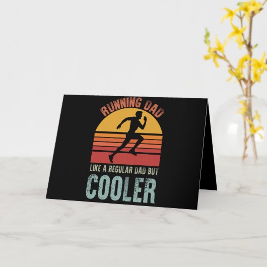 Running Vater Vathers Day Geschenk Marathon Runner Karte (Gelbe Blume)