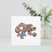 Running Werewolf Einladung (Stehend Vorderseite)