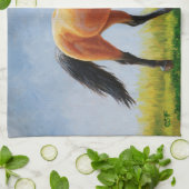 Running Wild Buckskin Horse Geschirrtuch (Gefaltet)