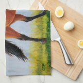 Running Wild Buckskin Horse Geschirrtuch (Viertel Falte)