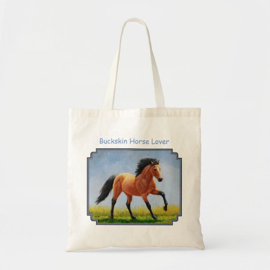 Running Wild Buckskin Horse Tragetasche (Vorne)