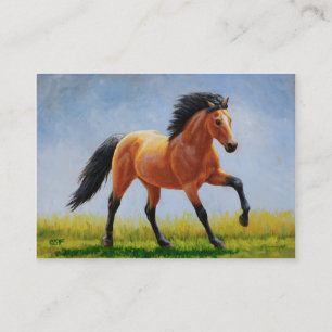 Running Wild Buckskin Horse Visitenkarte