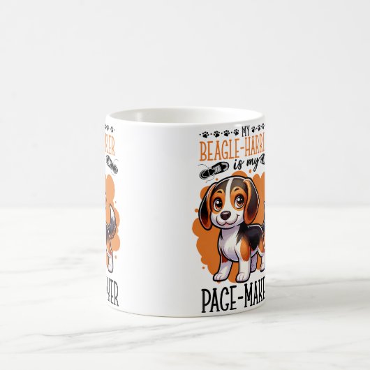 Running With Beagle-Harrier Kaffeetasse (Mittel)