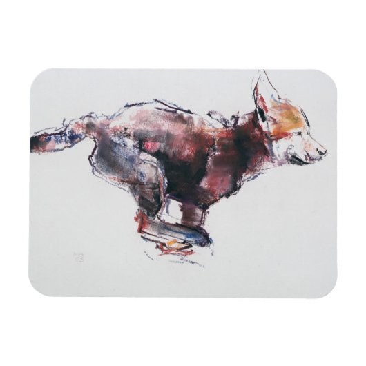 Running Wolf Magnet (Horizontal)