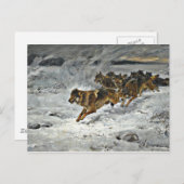Running Wolf Pack Postkarte (Vorne/Hinten)