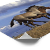 Running Yearlings Poster (Ecke)