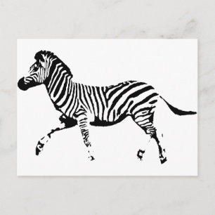 Running Zebra Postkarte