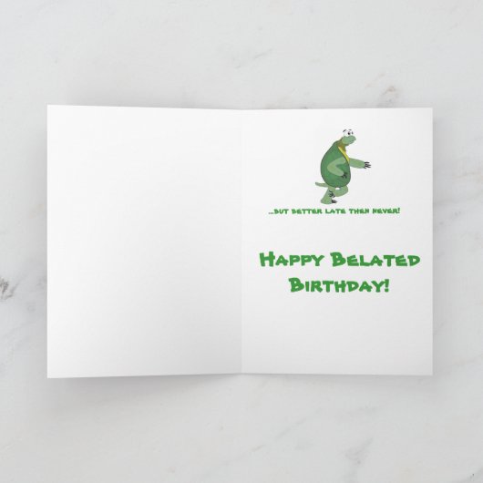 RunningTurtle-Geburtskarte Karte (Innenseite)