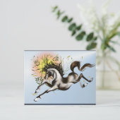 Runnung Horse Postcard Postkarte (Stehend Vorderseite)