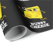 Runny Cheese Funny Food Pub Dark BG Geschenkpapier (Rolleneckpunkt)