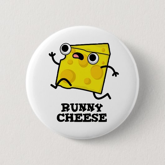 Runny Cheese Funny Food Puff Button (Vorderseite)