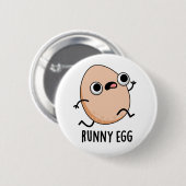 Runny Egg Funny Running Egg Puff Button (Vorne & Hinten)
