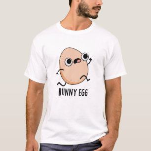 Runny Egg Funny Running Egg Puff T-Shirt