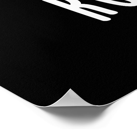 Runny Egg Funny Running Egg Pun Dark BG Poster (Ecke)