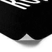 Runny Yolk Funny Food Egg Pun Dark BG Poster (Ecke)