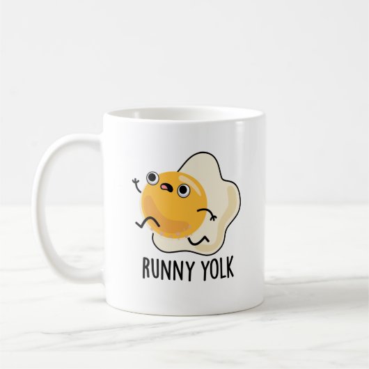 Runny Yolk Funny Food Egn Pun Kaffeetasse (Links)