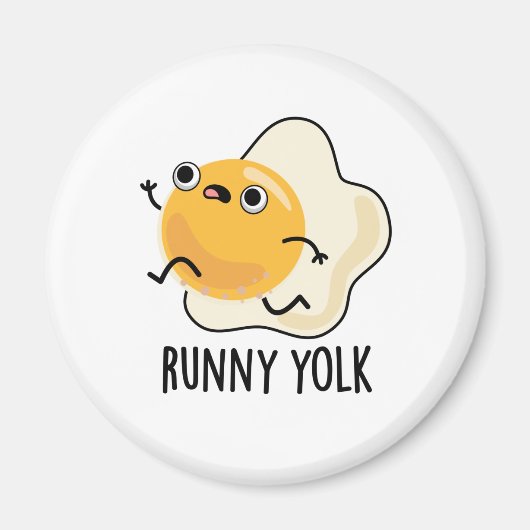 Runny Yolk Funny Food Egn Pun Magnet (Vorne)