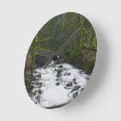 Runoff from Bridal Veil Falls, OR Runde Wanduhr (Winkel)