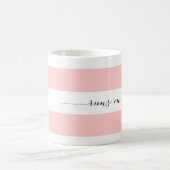 Runs auf der mit Kaffee gestreift Tasse, rosa Kaffeetasse (Mittel)